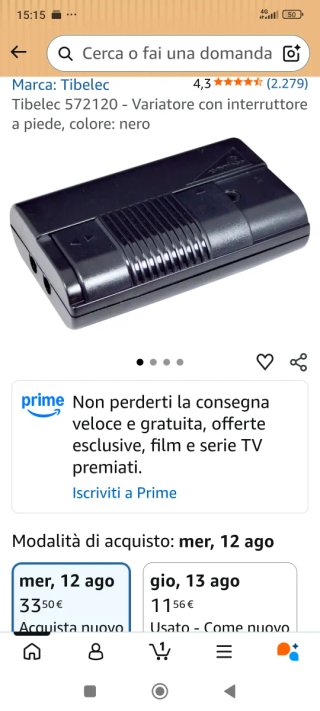 Tibelec 572120 Variatore interruttore