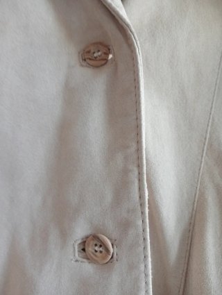 Giacca scamosciata beige