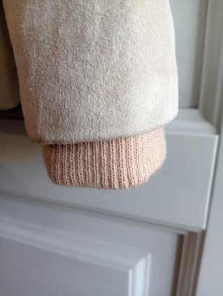 Giacca scamosciata beige