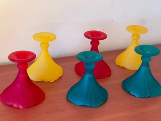 Juego de 6 copas tulipán de helado vintage