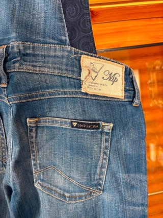 Meltin'Pot peto vaquero corto talla S azul