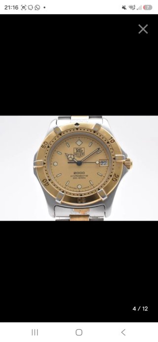 TAG Heuer 2000 Professional Reloj Oro/Plata