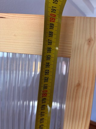 Biombo separador madera y policarbonato