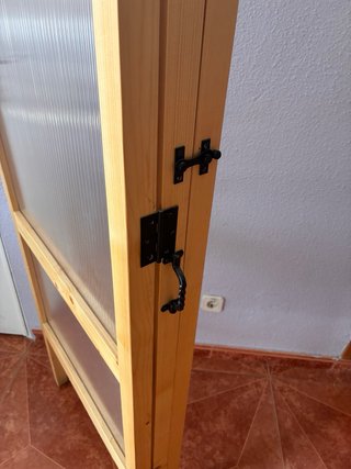 Biombo separador madera y policarbonato