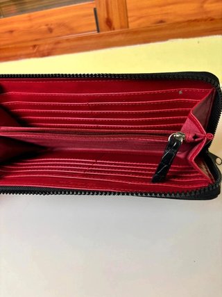 Bolso cartera Vilanova negro efecto coco con caden