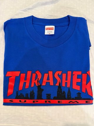 Camiseta Supreme x Thrasher Azul