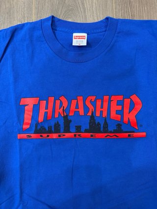 Camiseta Supreme x Thrasher Azul