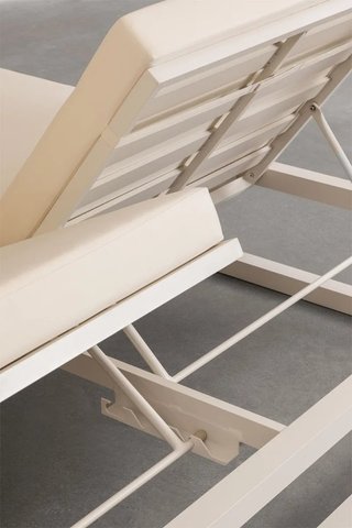 SKLUM Cama balinesa reclinable en aluminio y tela
