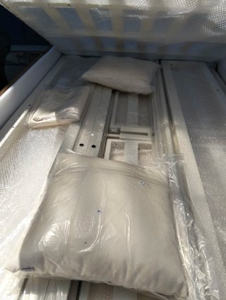 SKLUM Cama balinesa reclinable en aluminio y tela