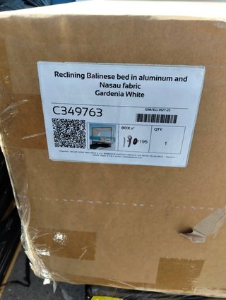 SKLUM Cama balinesa reclinable en aluminio y tela