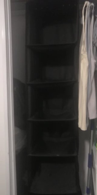 Organizador Colgante Tela Negro y Beige