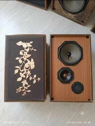 Pareja de Altavoces Vintage de Madera (3 Vías)