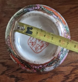 Vaso Chinês Vintage Porcelana Florido