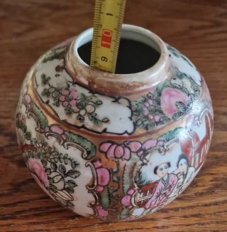 Vaso Chinês Vintage Porcelana Florido