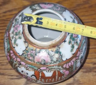 Vaso Chinês Vintage Porcelana Florido