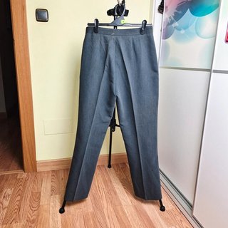 Pantalón vestir gris talla 44 elegante