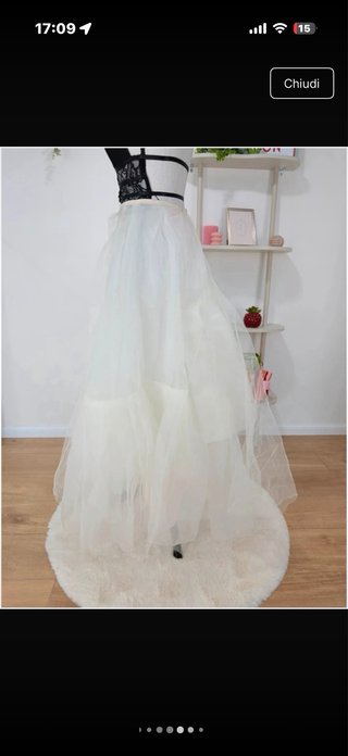 Sottogonna Tulle Vintage Bianca XS