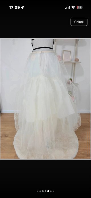 Sottogonna Tulle Vintage Bianca XS