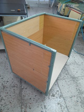 Carro industrial metal y madera