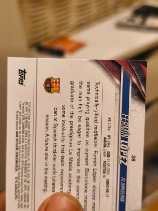 Fermín López RC Topps - Tarjeta Fútbol