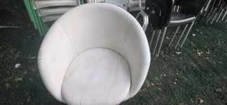 3 Sillones de oficina blancos giratorios pecero me