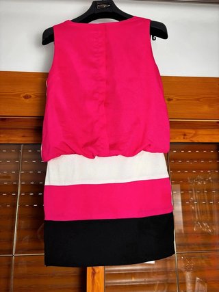 Vestido corto Sweet Miss talla S multicolor drapea