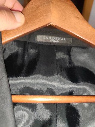 Americana hombre Cardenal Plata negra 100% lana