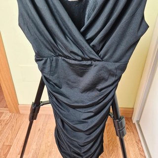 Vestido negro fiesta pedrería talla L elástico