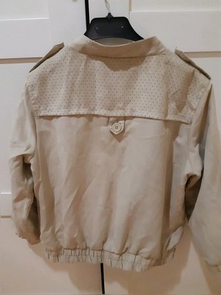 Chaqueta beige tela estilo ante
