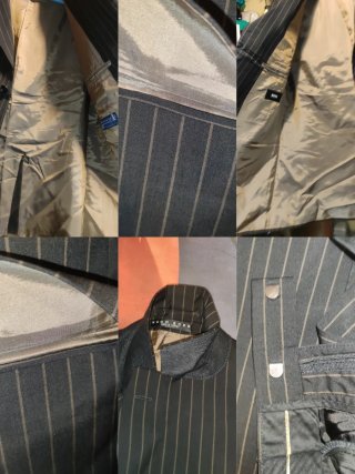 Traje M L Hugo Boss Negro  completo Rayas