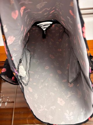 Mango vestido corto floral talla M negro