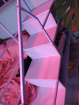 Cama litera  con escaleras y estanterías Somir col