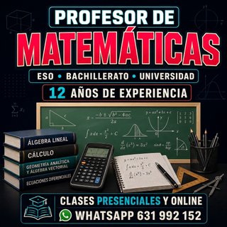 Profesor clases REPASO TUTORÍA Refuerzo APOYO