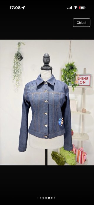 Giacca denim USA paillettes M