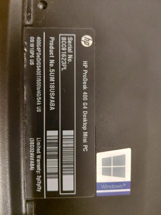 Mini pc hp prodesk 400 G4