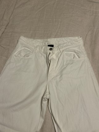 Massimo Dutti Vaqueros Blancos Anchos Talla 38