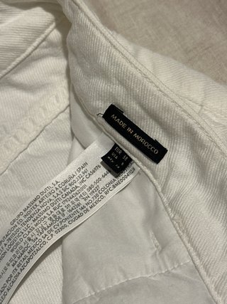 Massimo Dutti Vaqueros Blancos Anchos Talla 38
