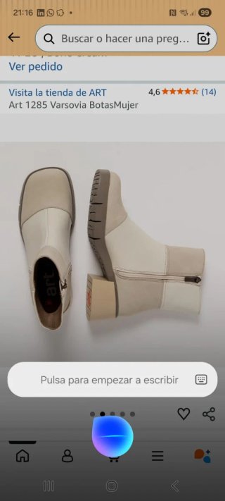 Botines The ART Co.Talla 41 Piel Beige a estrenar