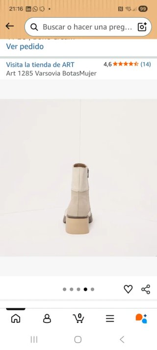 Botines The ART Co.Talla 41 Piel Beige a estrenar