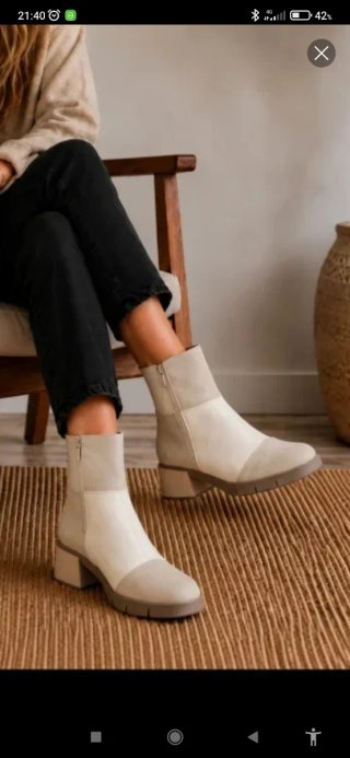 Botines The ART Co.Talla 41 Piel Beige a estrenar