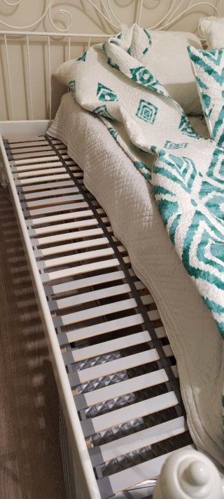 Cama Matrimonio Forja Ikea Blanca/Turquesa