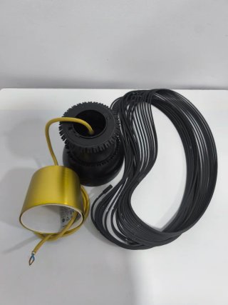 Lámpara Techo KALLFRONT IKEA Negra 52cm + Cable