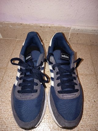 Zapatillas Adidas Mujer Azul y Blanco