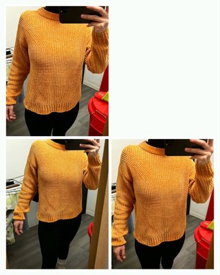 Jersey amarillo de punto básico.