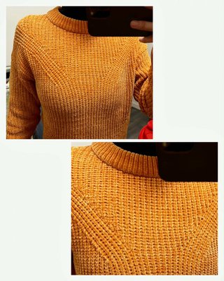 Jersey amarillo de punto básico.