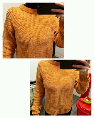 Jersey amarillo de punto básico.