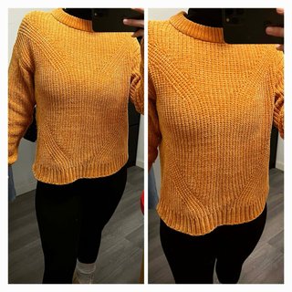Jersey amarillo de punto básico.
