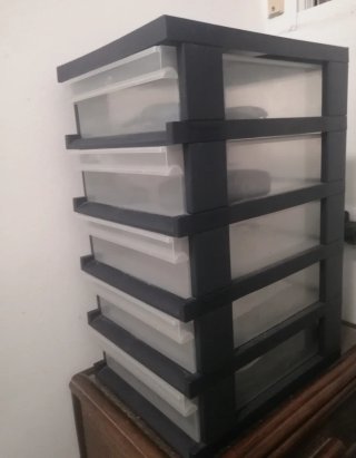 Cajonera Organizadora Negra y Transparente