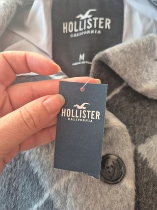 Chaqueta Hollister mujer rombos gris talla M...