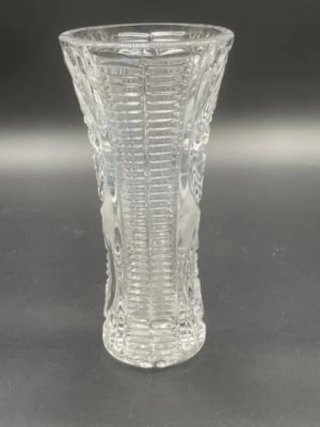 Jarrón de cristal decorativo 18 cm Con Flores.